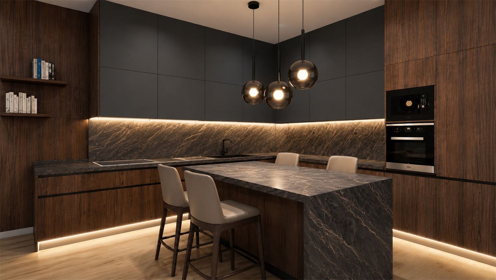 Render iperrealistico — cucina su misura